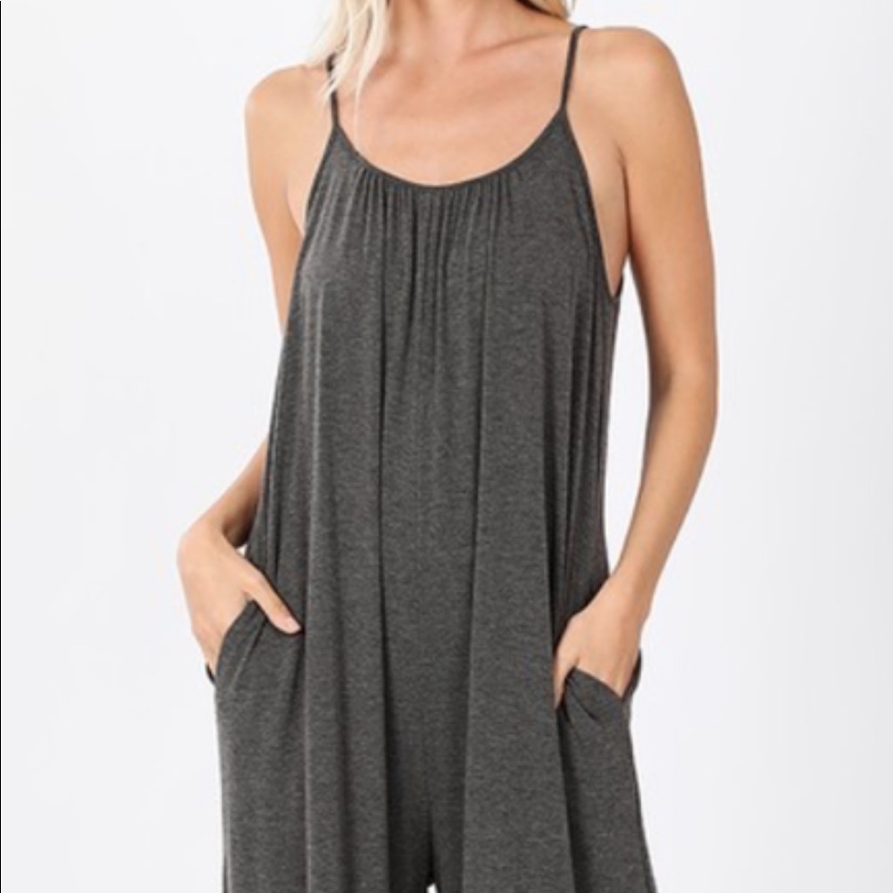 Gray lounge jumpsuit